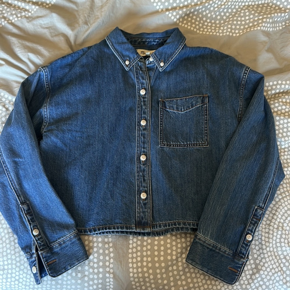 Madewell Blue Denim Button-Down Shirt - Picture 4 of 7